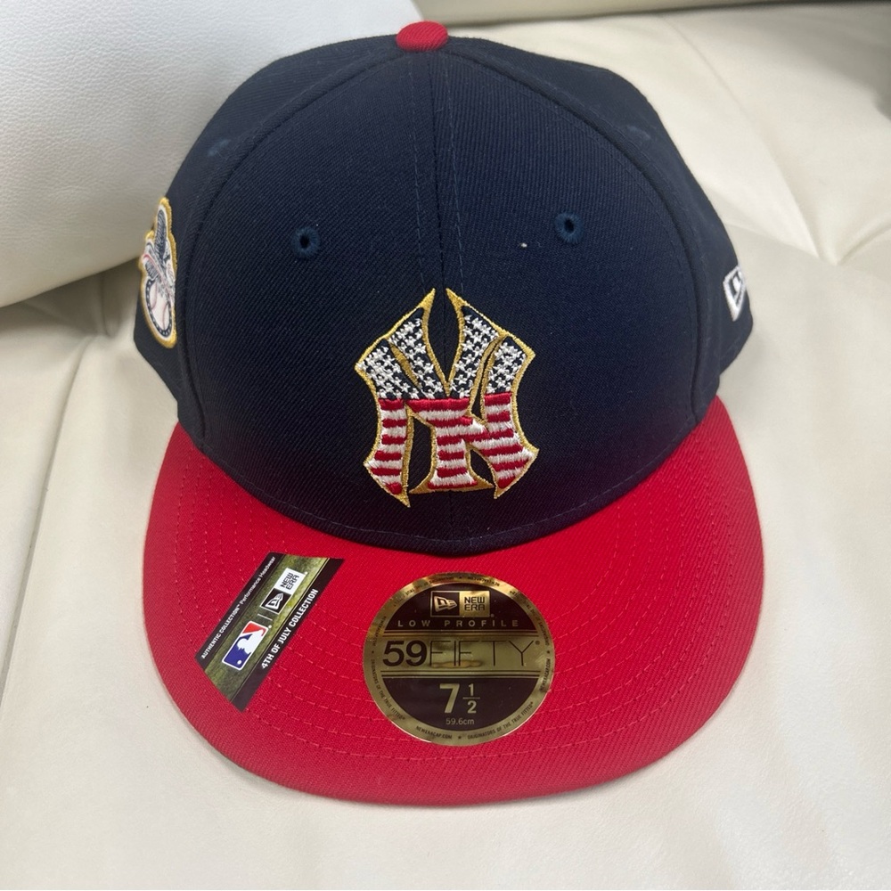 New York Yankees MLB New Era 59Fifty 4th of July On-Field Baseball Hat Cap 7 1/2